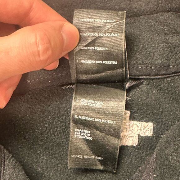 The North Face Full Zip Fleece Girls Size L Sweater Activewear Outdoor Black - Picture 5 of 7